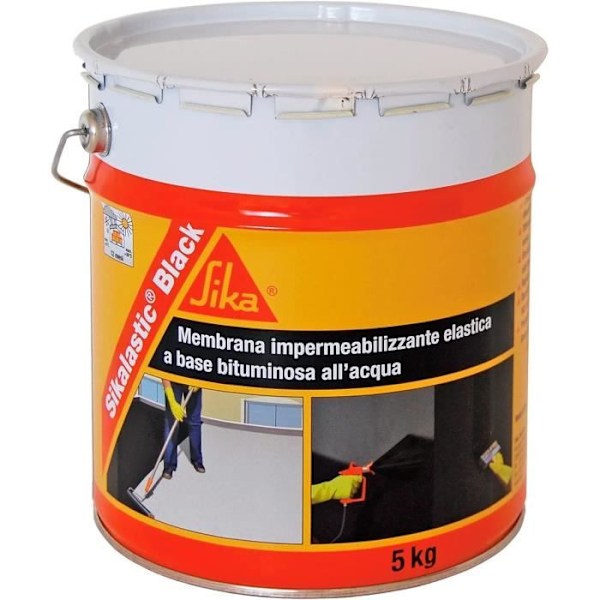 SIKA elastisk bitumenmembran svart 5 kg