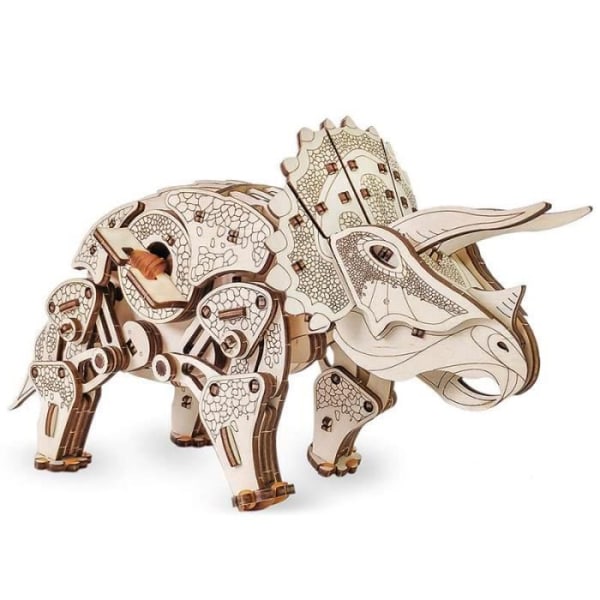 Byggspel - Triceratops - Mekaniskt träpussel - Brun - 14 år och uppåt - Inomhus