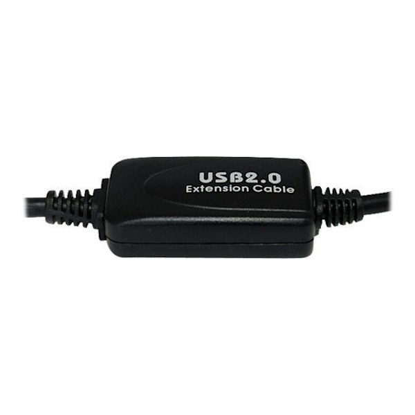 Aktiv USB 2.0 A till B-kabel - STARTECH - 9,15 m - Svart