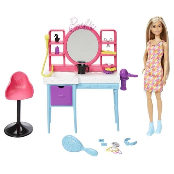 BARBIE ULTRA HAIR HAIR SALONG BOX, HÅRDOLL ATT C