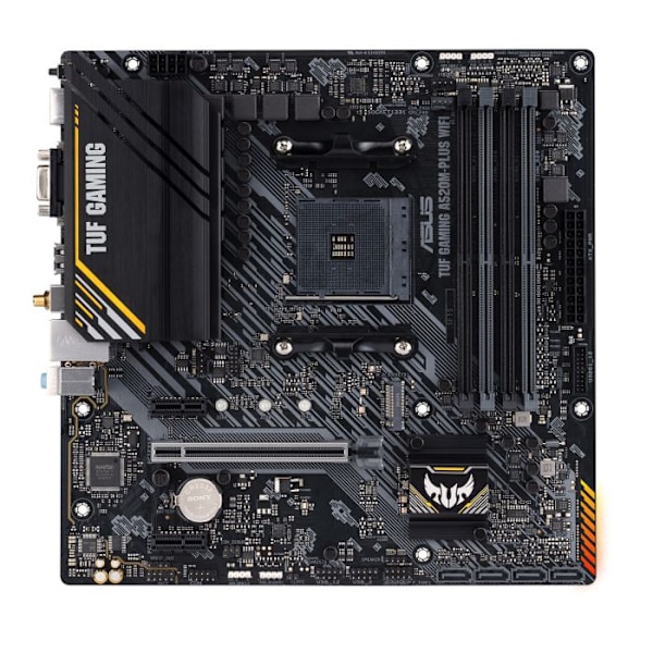 Moderkort - ASUS - TUF GAMING A520M-PLUS - Socket AM4 - Wi-Fi 802.11ac - ATX