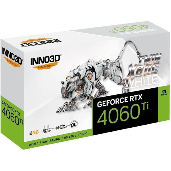 Grafikkort - INNO3D - GeForce RTX 4060Ti TWIN X2 OC Vit 8GB