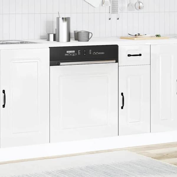 vidaXL Diskbords-panel Kalmar vit glans 60x1,5x57 cm 853659