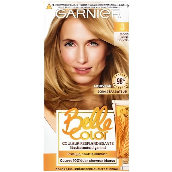 Permanent färgning N°03 Belle Color GARNIER - Naturligt gyllene blond Naturlig gyllene blondin