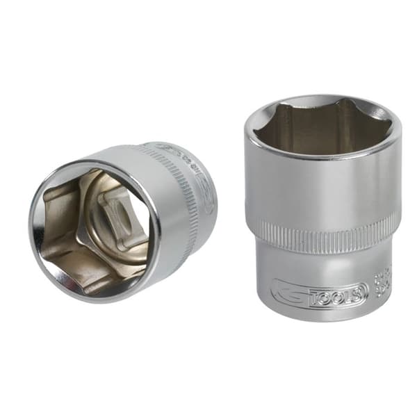 Sockel - KSTOOLS - 922.1218 - 6 punkter - 18 mm - Satin krom finish