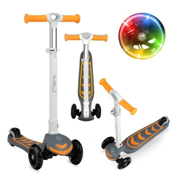 MoMi VIVIO - BeBe skoter - 3 hjul - led - abec7 - flexbreak - Orange orange
