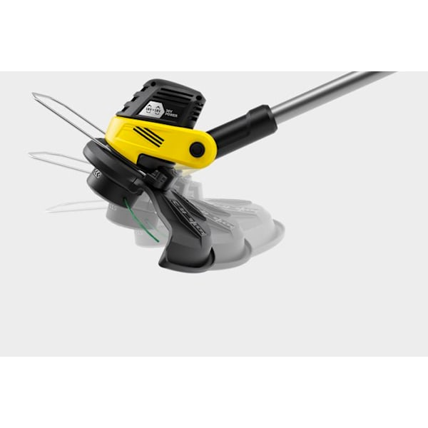 Grästrimmer utan sladd 36 V Karcher LTR 3-18 Dubbla batterisystem - motor 36 V (2 x 18 V) - klippbredd 30 cm - drifttid 35 min Gul