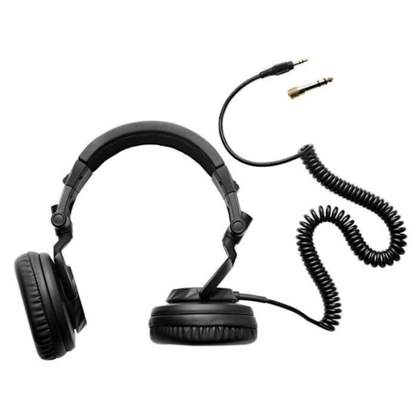 HERCULES HDP DJ45 - Högpresterande DJ-hörlurar - Vikbara - Vridbara öronkåpor - 2 m kabel - 60 ohm impedans - Svart