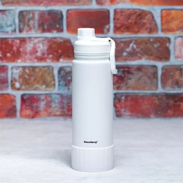 Termosflaska - KLAUSBERG - KB-7639 - Rostfritt stål - 720 ml - Dubbelvägg Vit