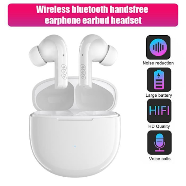 QCY T18 MeloBuds Bluetooth-hörlurar Trådlösa hörlurar Vit Vit