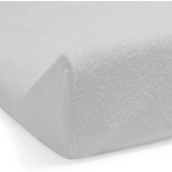 Skötunderläggsöverdrag - JOLLEIN - Vit svamp - 100% bomull - 50x70 cm - Blandat Vit