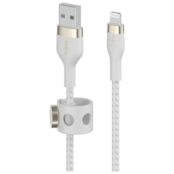 Belkin USB-A till Lightning BoostCharge Pro Flex flätad kabel (3m), MFi-certifierad, för iPhone 14,13, 12, Pro, Max, mini,