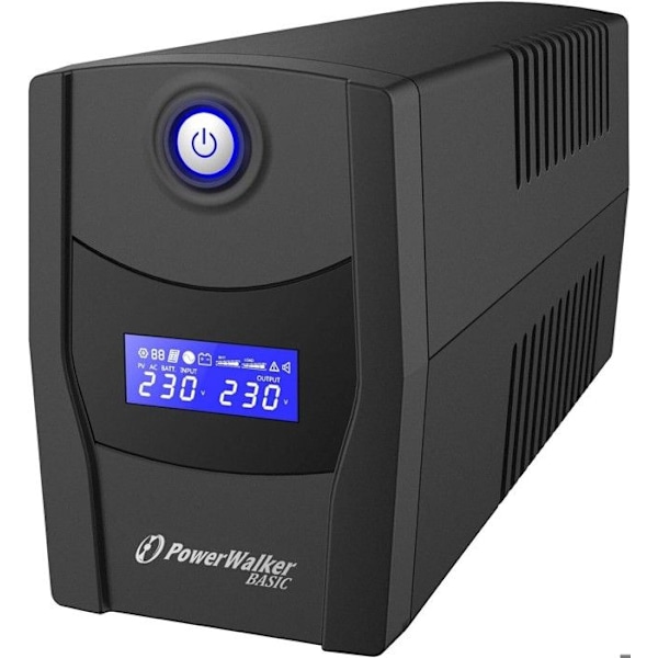 PowerWalker VI 600 STL avbrottsfri strömförsörjning Linjeinteraktivitet 600 VA 360 W 2 AC-uttag Svart