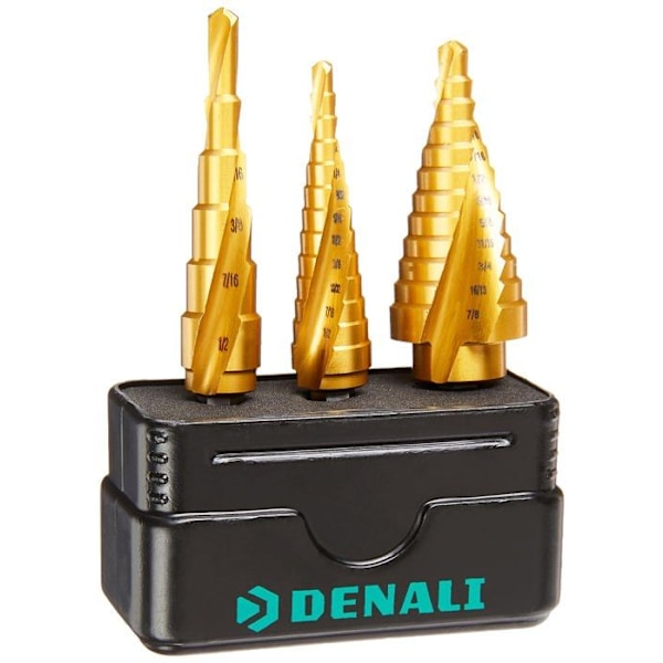 Foret - meche Denali - DB-006 - Märke - Set med 3 stegade borr, 3 - 13 mm, 5 - 13 mm, 5 - 22 mm