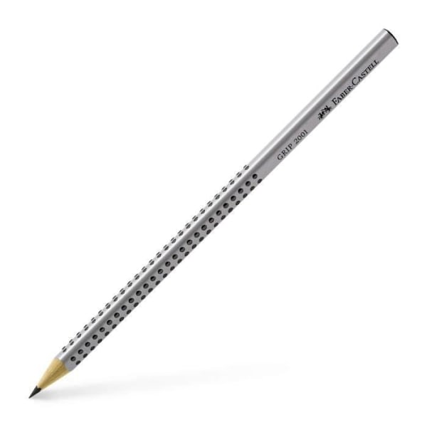 Crayon - FABER-CASTELL - GRIP 2001 - Triangulär - Härdighet B - Färg Silver Pengar