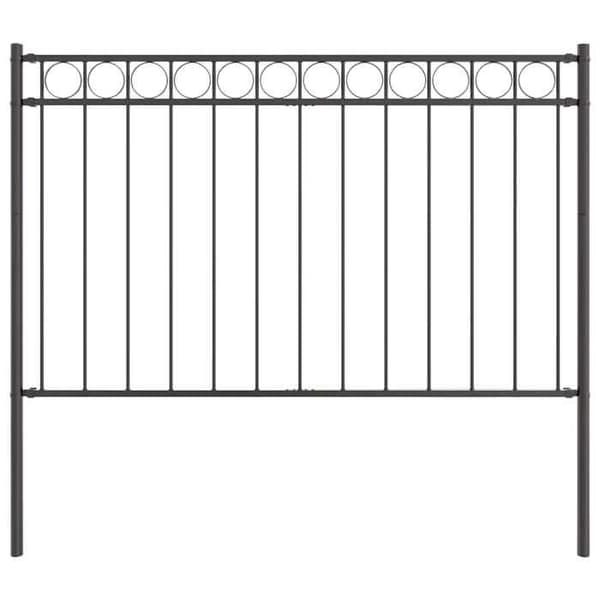 vidaXL Stängselelement ASSEN 170 x 130 cm Stål Grå 42003908