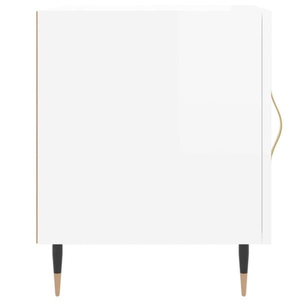 vidaXL Sängbord 2 st Blankvit 40x40x50 cm 827521