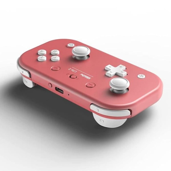 Spel, tillbehör och konsoler Retrogaming-8BitDo Lite 2 Pink Bluetooth Controller för Nintendo Switch, Raspberry, Android och Windows