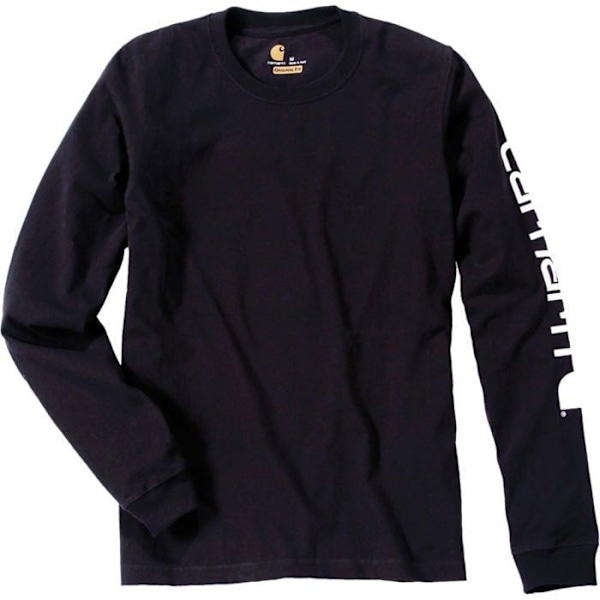 T-shirt med långa ärmar - Carhartt - Svart - 100% bomull - Lös passform - Vuxen Svart S