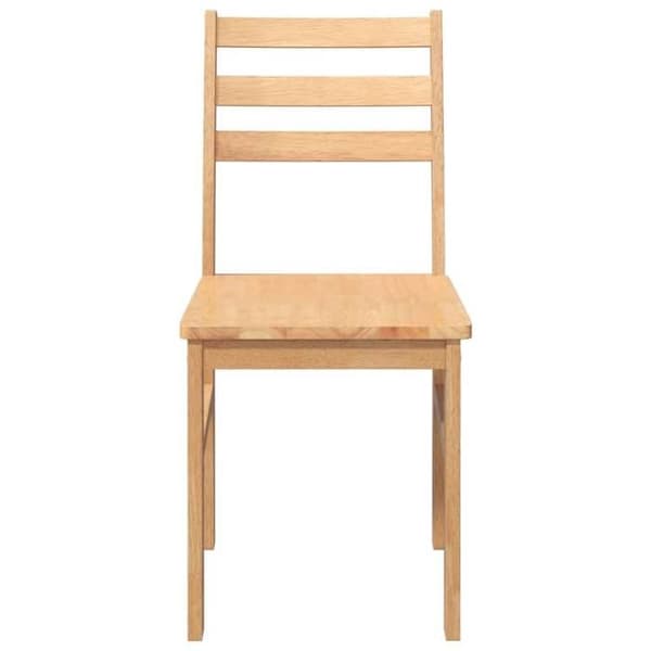vidaXL Matstolar 2 st massiv gummiträ 4102420