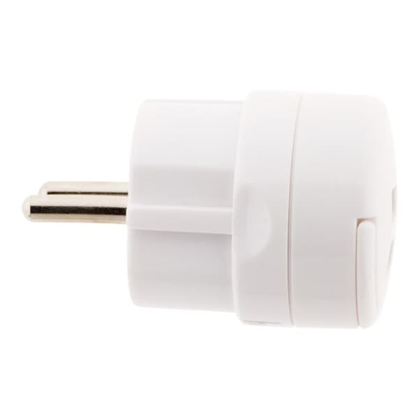 Dubbel USB-laddare 2,1A med utdragbart ring i vitt - Zenitech Vit