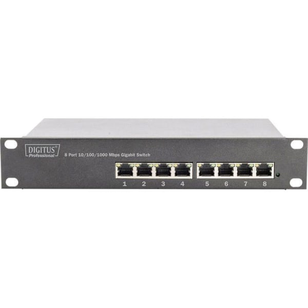 DIGITUS Professional DN-80114 Unmanaged Switch 8 x 10-100-1000 väggfäste