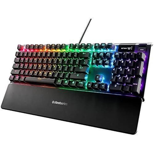 Spelklaviatur - SteelSeries - Apex 5 - RGB-belysning - Oled Smart-Display - Hybridmekanisk Svart