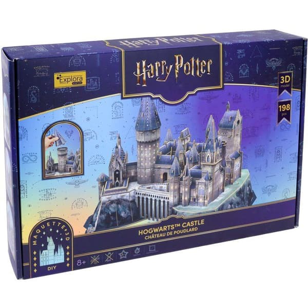 Pussel 3D - Hogwarts Slott - EXPLORA - 540302 - Licens Harry Potter - 197 bitar - Från 8 år