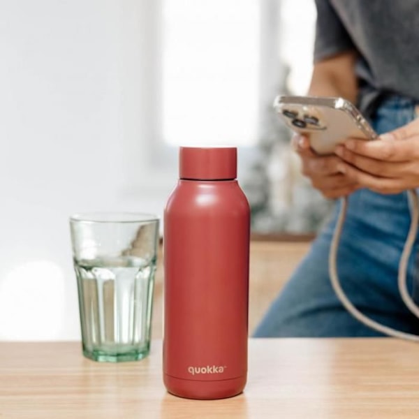 Bärbar termos i rostfritt stål 510 ml (eldfast tegelröd) Quokka Solid