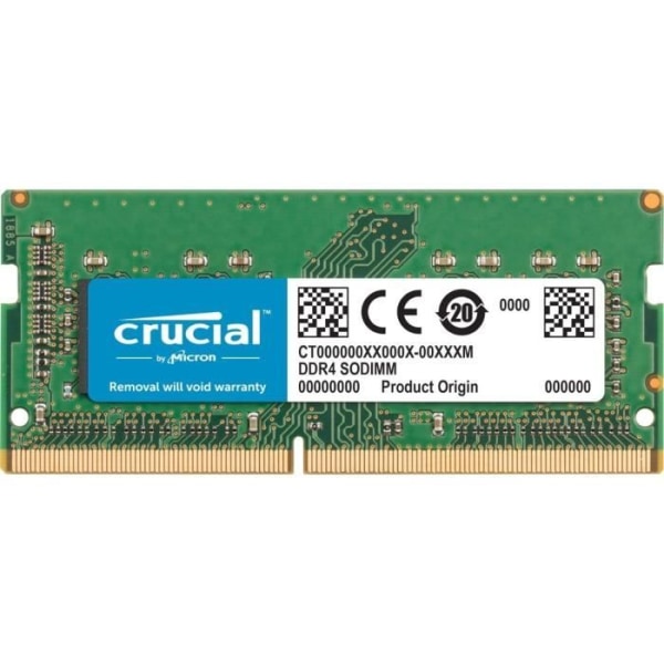 Crucial CT32G4S266M 32 GB (DDR4, 2666 MT/s, CL19, SODIMM, 260-stift) minne för Mac - CT32G4S266M