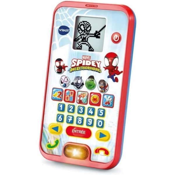 VTECH - SPIDEY - Spidey's Educational Smartphone - Barn - Röd - Unisex - 3 år - Batteri