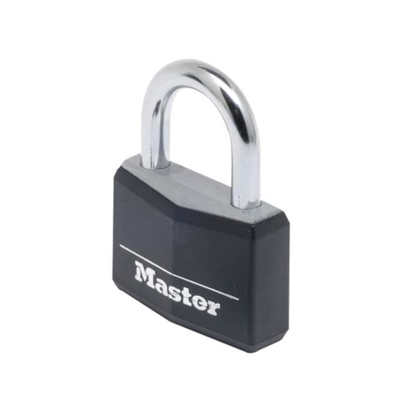 Master Lock Aluminium Svart Vinyl Kåpa 50mm Hänglås 4-Pin MLK9150BLK