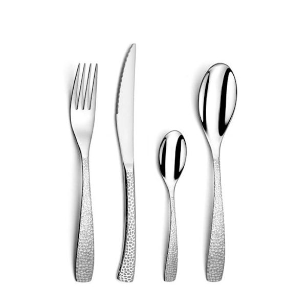 Ménagère - Amefa - Bongo - 24 delar - Rostfritt stål - Hamrad design
