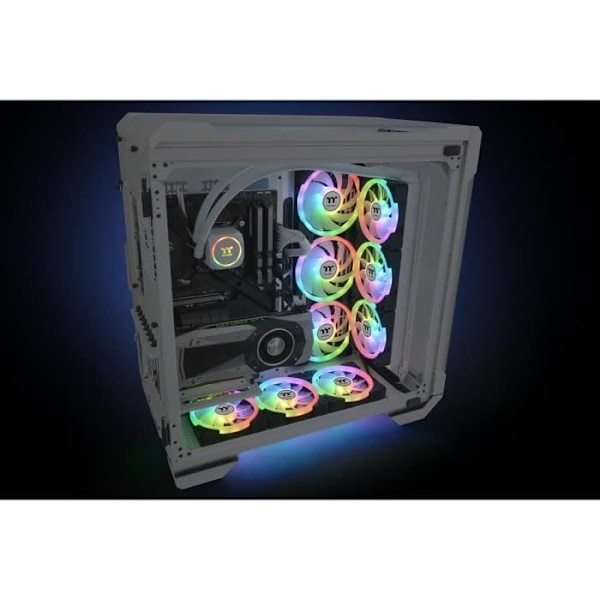 THERMALTAKE SWAFAN EX12 ARGB Sync (svart) - 120 mm fläkt för PC-fodral