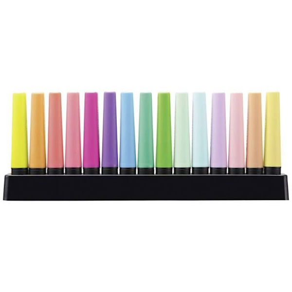 Highlighter - Stabilo - BOSS ORIGINAL - Blandade färger - Vattenbaserat bläck - Paket med 15 Blandad