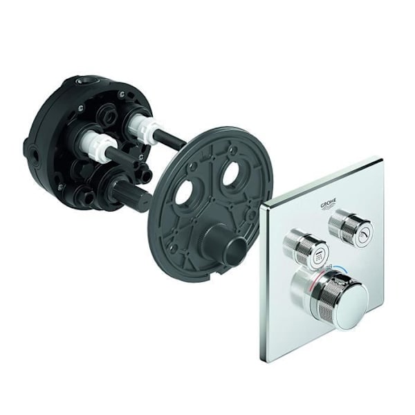 Termostatisk - GROHE - Grohtherm SmartControl - Krom - 2 utgångar - Nästan omedelbar reglering