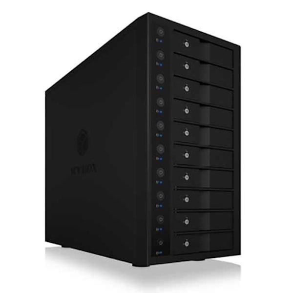 RAIDSONIC IB-3810-C31 LAGRINGSDRIVSKÅP HÅRDDISK KÅP SVART Svart