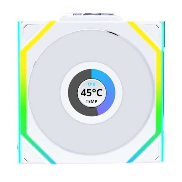 Ventilator LIANLI Uni Fan SL 120 LCD ARGB Trådlös - Vit