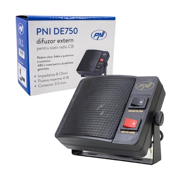 Pni - PNI-DE750 - DE750 Extern Högtalare för CB-radio, 8 Ohm, 4 W, 3'' Högtalare, Jack 3,5 mm