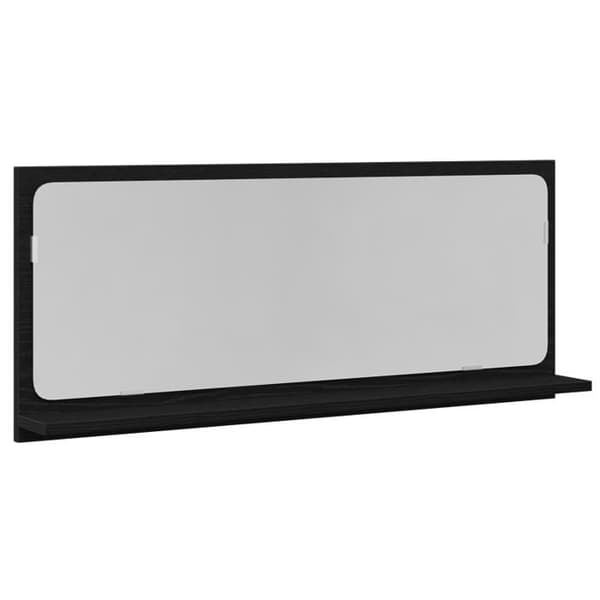 Spegel - Svart ek - 90x10,5x37 cm - rektangulär - samtida design Svart