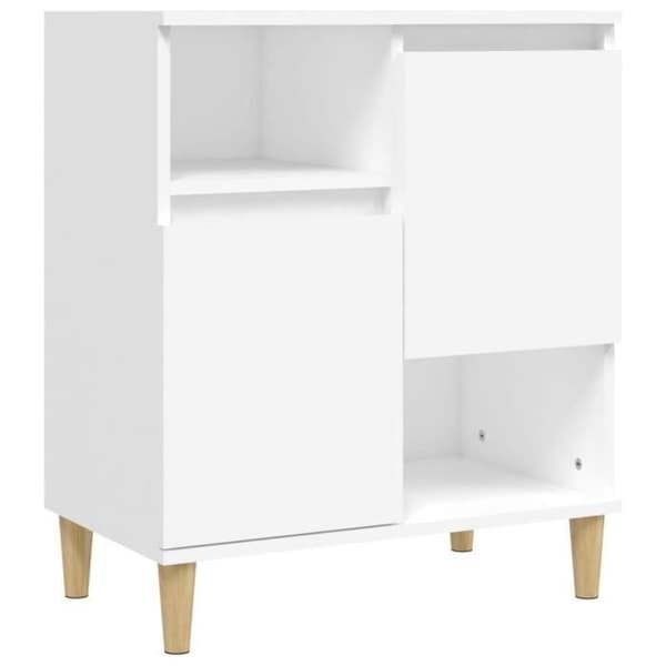 vidaXL Buffé Vit 60x35x70 cm Ingenjörsträ 821140