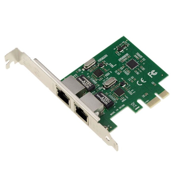 PCI Express PCIe 2 Port RJ45 Gigabit Ethernet 10 100 1000Mbps 1G-kort. Dubbla Realtek Chipset. Fästen Låg och hög p konsoler