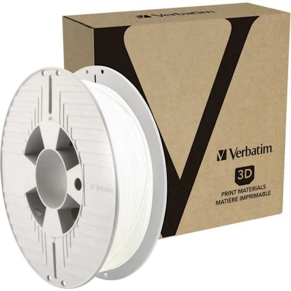 DURABIO Verbatim 55150 filament 1,75 mm vit - FDM-teknik - Rekommenderad trycktemperatur 225°C