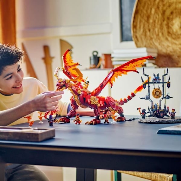 LEGO® NINJAGO® 71822 The Source of Motion Dragon - Ninja leksak med 6 minifigurer Röd