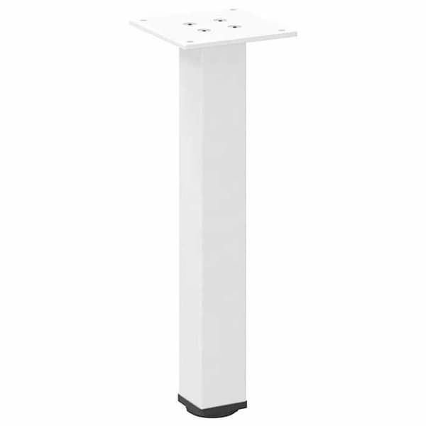 vidaXL Bordsben för soffbord 4 delar Vit 42-44 cm Stål 4012453