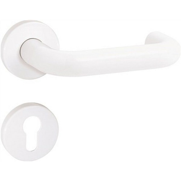 Möbelhandtag - Möbelknopp Hewi - 111R01.230 - ZT handtag 8 mm, med rosetter och stylus, TS 38 till 48 mm, vit,