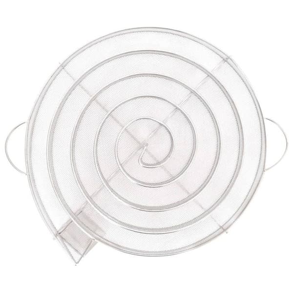 Rund kallrökare 33,5 cm rostfritt stål silver-