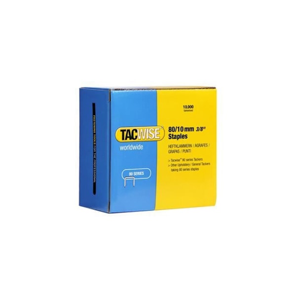 Agrafes - Tacwise - TA-0383 - 80 L. 10 mm - Galvaniserade - Kompatibel Pneumatisk