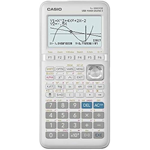 Grafisk miniräknare - Casio - FX-9860 GIII - Stort monokromt skärm - Bakgrundsbelysning - Minne 61 kram metalliskt silver
