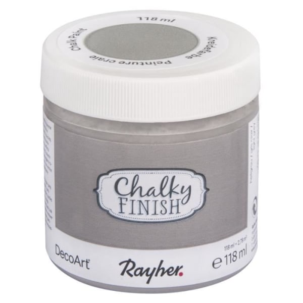 Kritfärg (Chalky Finish) - ljusgrå - 118 ml - Rayher Grey